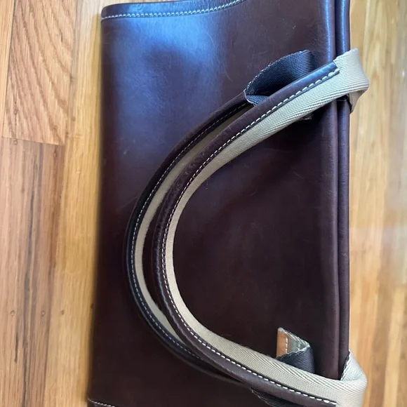 Orla Kiely Brown Leather Dot Bag. Womens Bag. - Picture 3 of 4